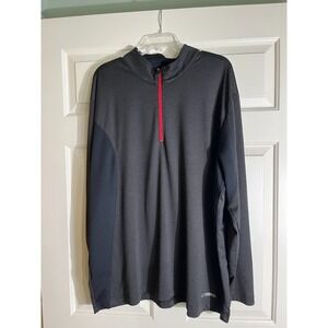 PGA Tour Pro Series XXL Gray Quarter Zip Golf Pullover Mesh Athletic Shirt 2XL
